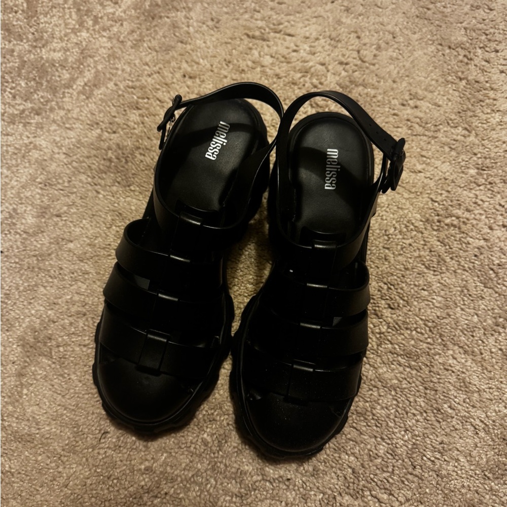 Melissa Black Chunky Sandals